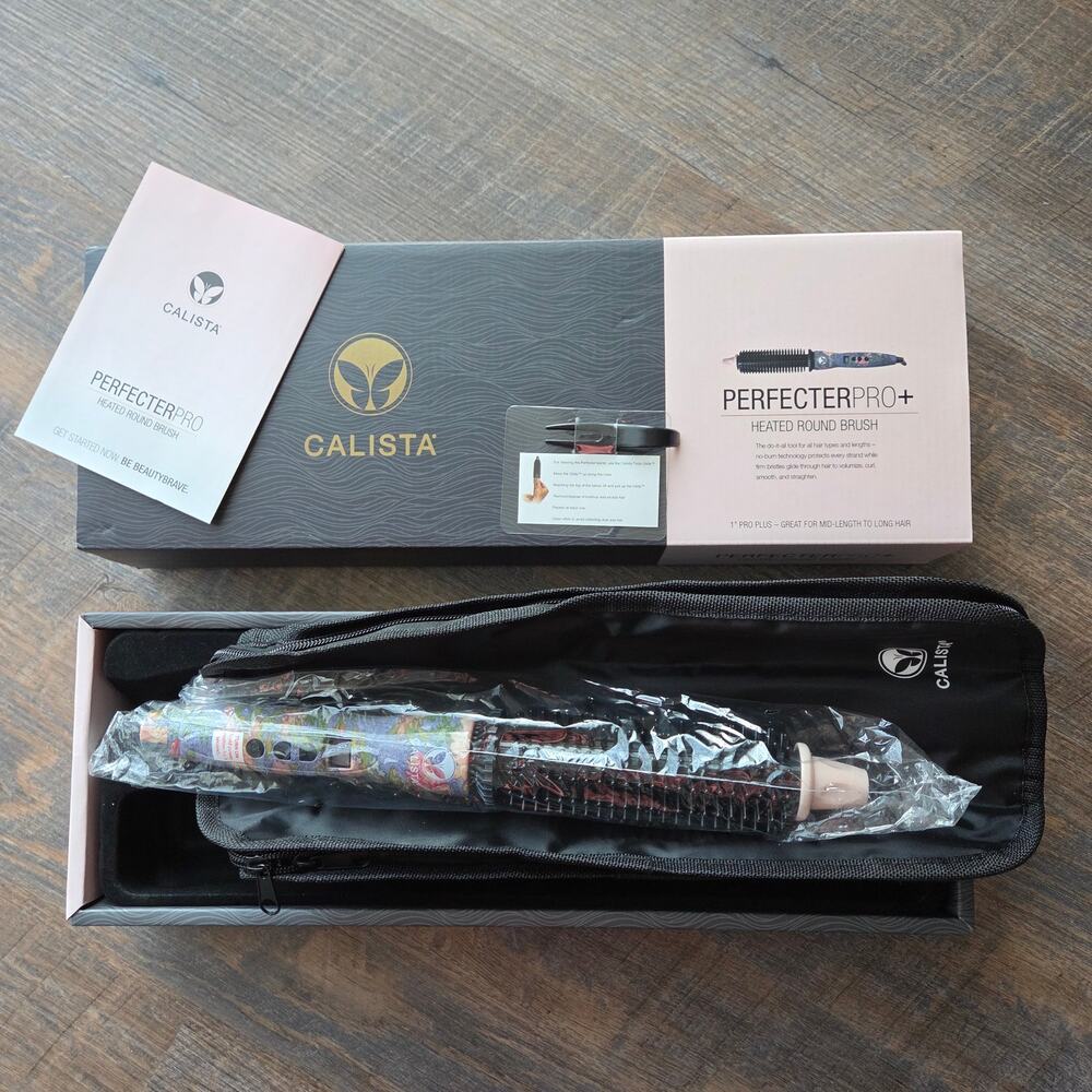 Calista Perfecter Pro+ Heated Round Brush Floral pattern